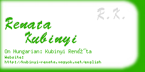 renata kubinyi business card